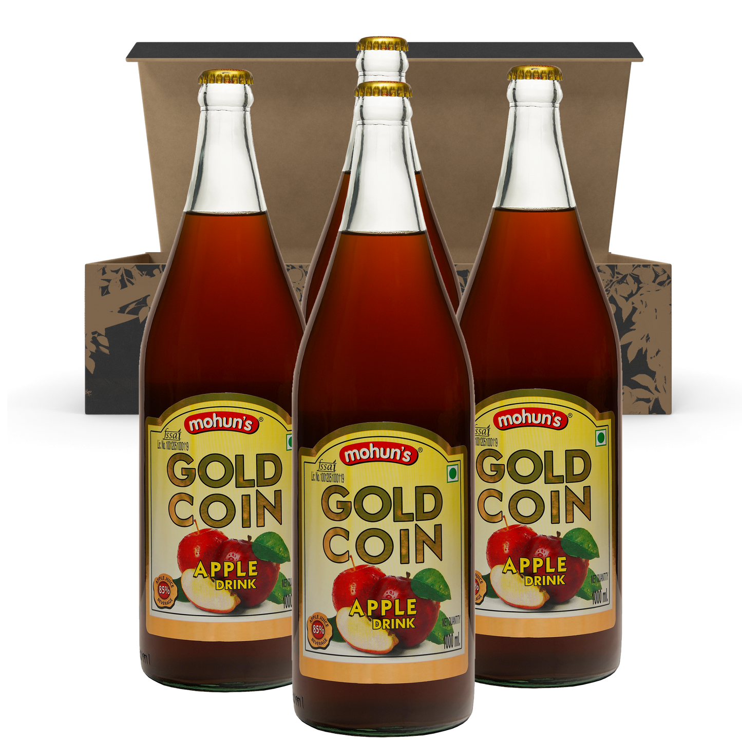 Gold Coin: Apple Drink 1 Ltr - Premium Packed