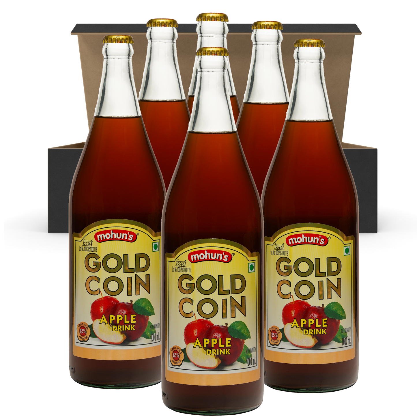 Gold Coin: Apple Drink 1 Ltr - Premium Packed